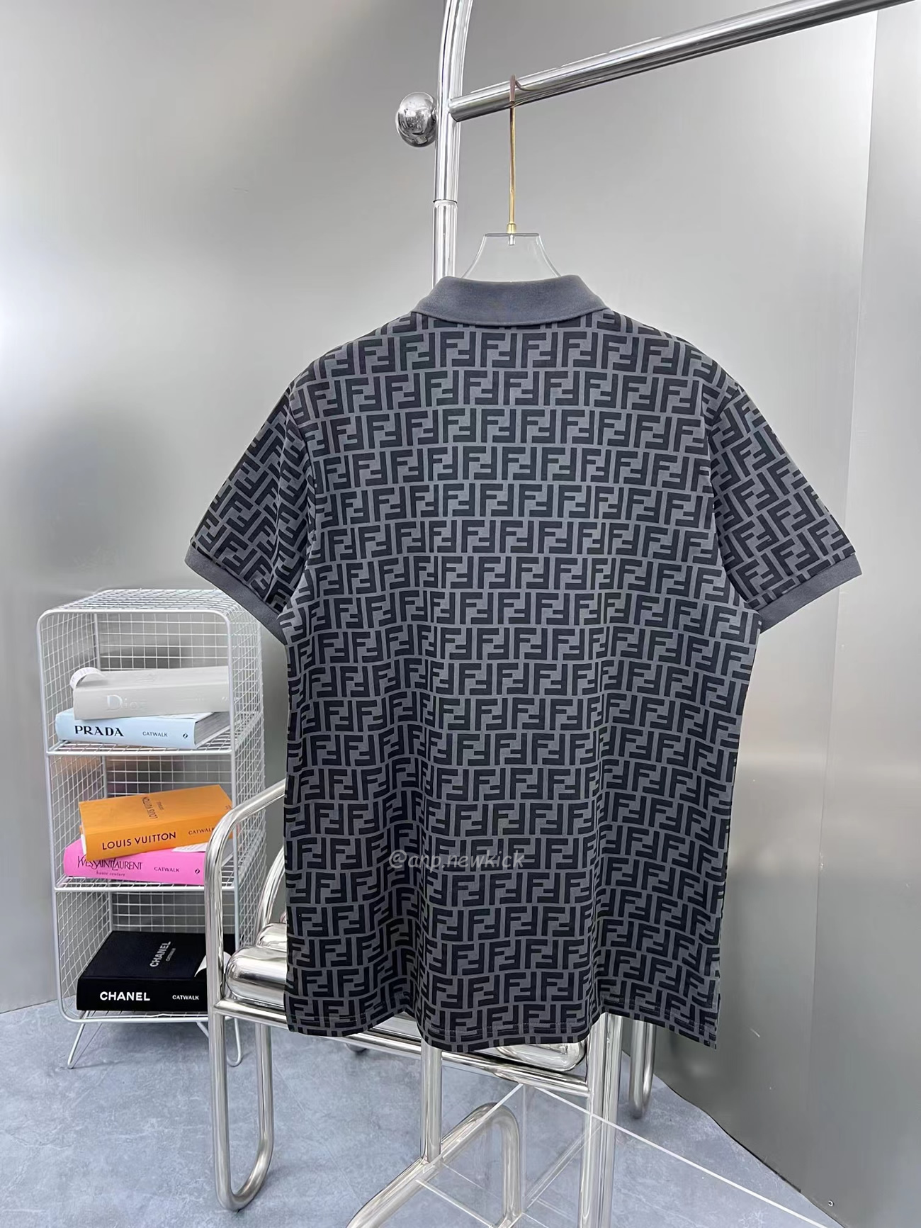 Fendi Ff Black Polo T Shirt (7) - www.newkick.vip